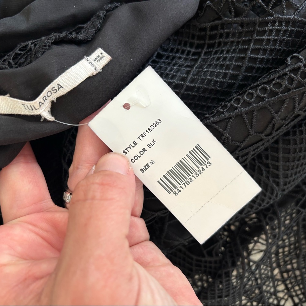 WOMEN’S TULAROSA EDEN BRODERIE EYELET BLACK STUNNING LBD‎ LITTLE BLACK DRESS